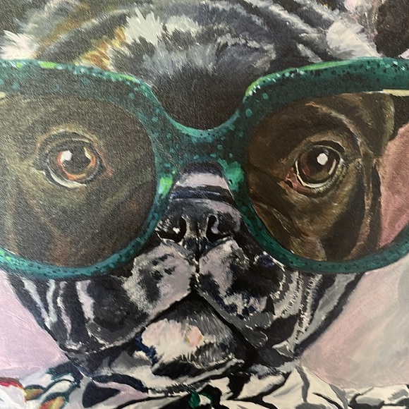 Gucci Frenchie Art Canvas 18 x 26 Like New - Picture 4 of 10